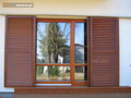 Okna drewniane kolor Sipo ; okiennice 